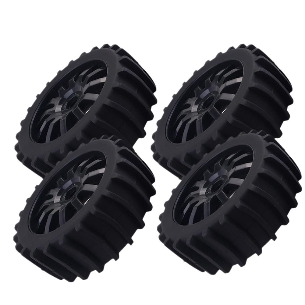 4Pcs 1/8 RC Off Road Buggy Snow Sand Paddle Tires Tyre Wheel for HSP HPI Baja,Black