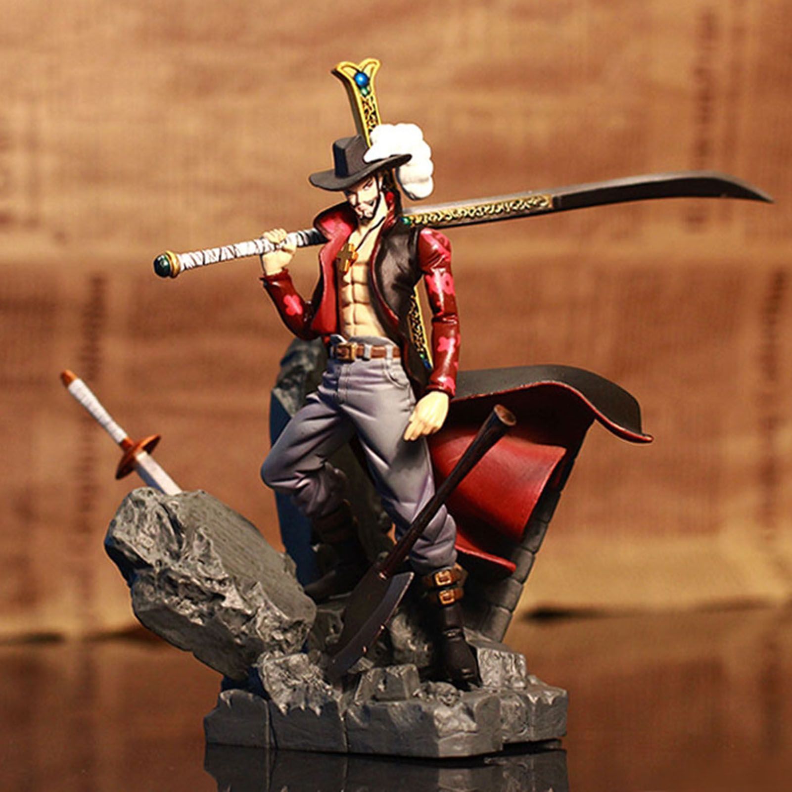 Livecity One Piece Anime Action Figure Luffy Model Toy Home Desk Ornament Display Mold