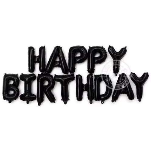 Happy Birthday Balloon Banner Aluminum Foil Letters