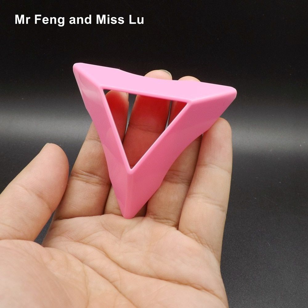 Pink Compact Plastic Speed Magic Cube Base Holder Tower Style