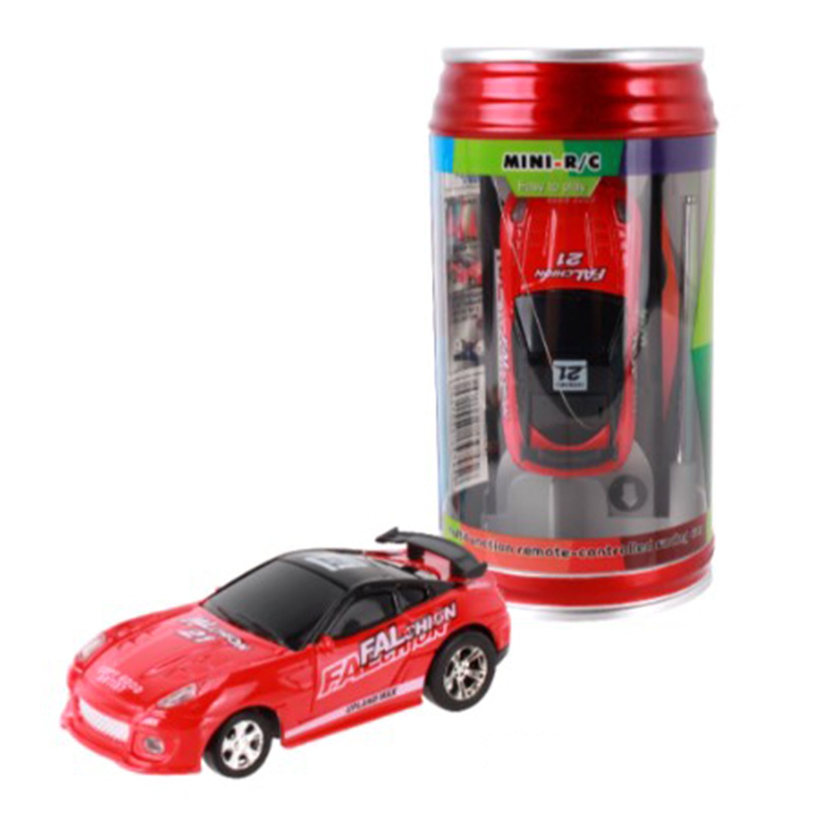 Creative Coke Can Mini Electric Remote Control Racing Car with Lights Kids Toy