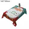 Christ Santa Pattern Stretch lecloth Dining Room Waterproof Decorative Mat