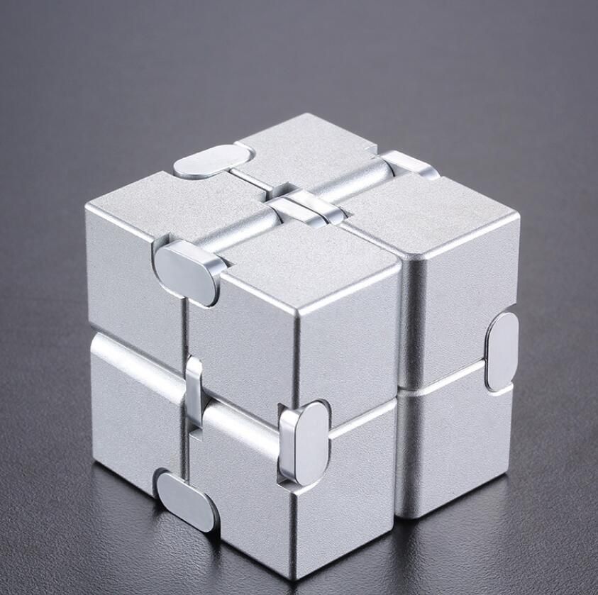 Metal Infinity Finger Anxiety Stress Relief Cube,Home or Office Decompression Toy,Best for Stress Anxiety Relief for Kids Adults