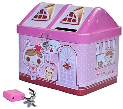 Metal House Shaped Coin Box