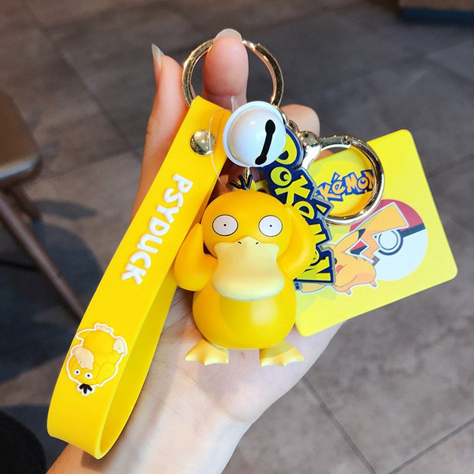 Pokemon Action Figure Pikachu Keychain Pokémon Keyring Cute Anime Cartoon Decorations Model Toys Doll Childer Girl Gift