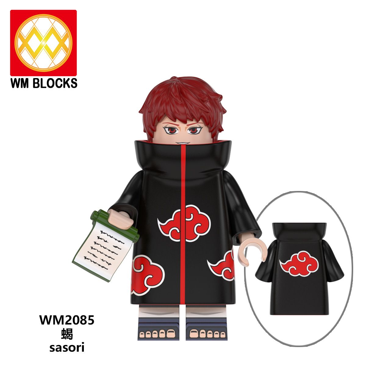 Single Sale Hot 2021 New Japan NARUTO Building Block Uchiha Obito Uzumaki Naruto Uchiha Sasuke Hatake Kakashi Kakuzu Pein Sasori Building Block Anime Character Series Toys For Children Gift WM6105