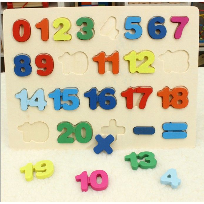 Kids Toy Wood Puzzle Wooden 3D Puzzle Jigsaw for Children Baby Cartoon Letter Number Puzzles Educational Toy