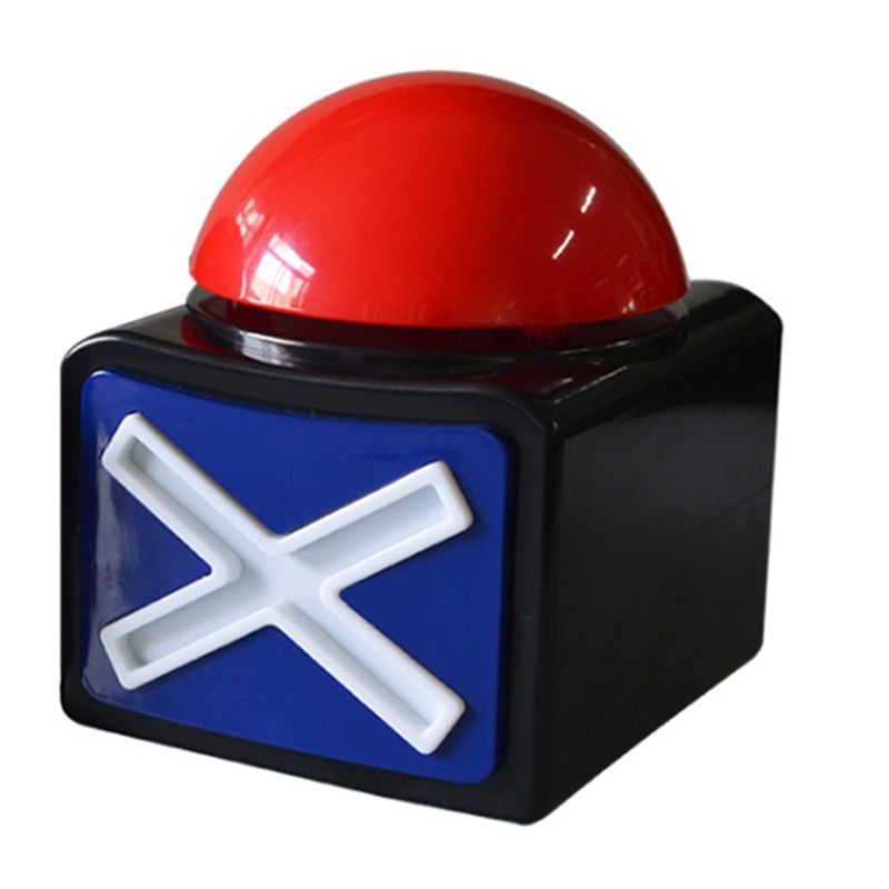 Game Answer Buzzer, Q&A with Light and Sound for Talent Buzzer, Game Dial Button, Red Game Buzzer - blue & red
