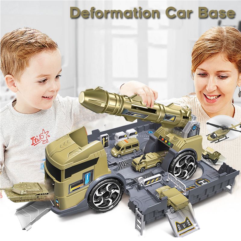 Amusing Toy Cars Construction Vehicles Set Deformation Car Base Toys For Kids