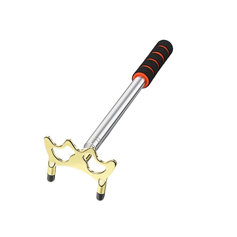 Retractable Billiards Cue Stick Bridge with Removable Brass Bridge Head, Billiards Pool Cue Accessory