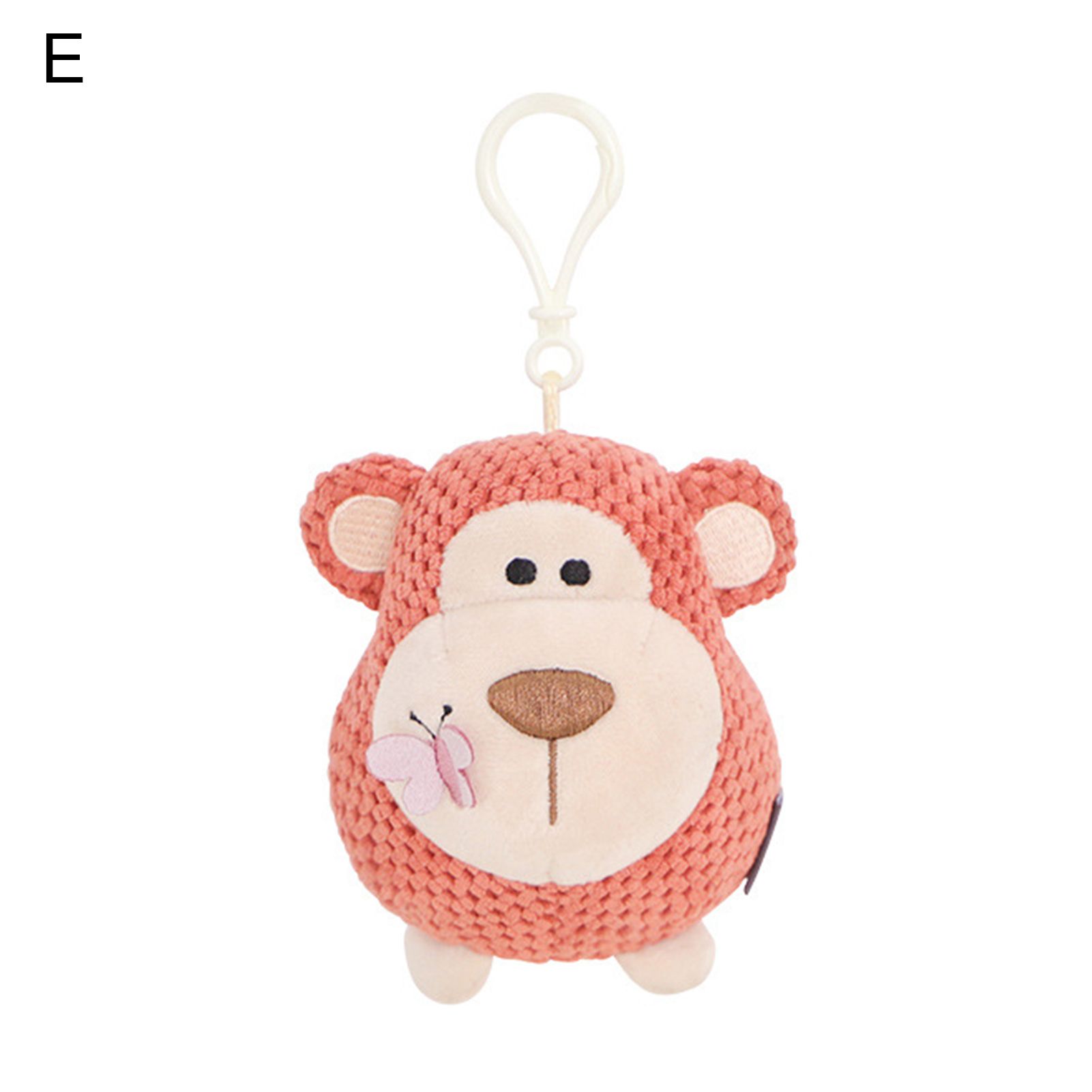 Cartoon Pendant Colorful Elastic Skin-friendly Monkey Puppy Plush Keychain for Decoration