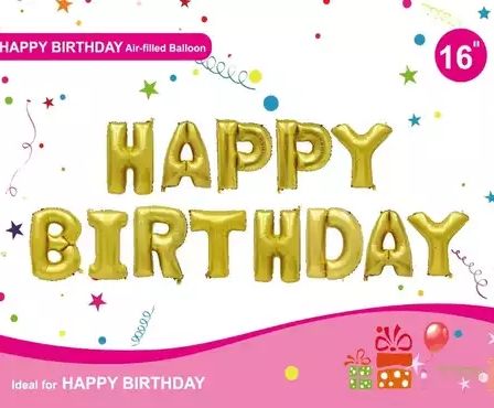 Happy birthday foil banner Multicolour