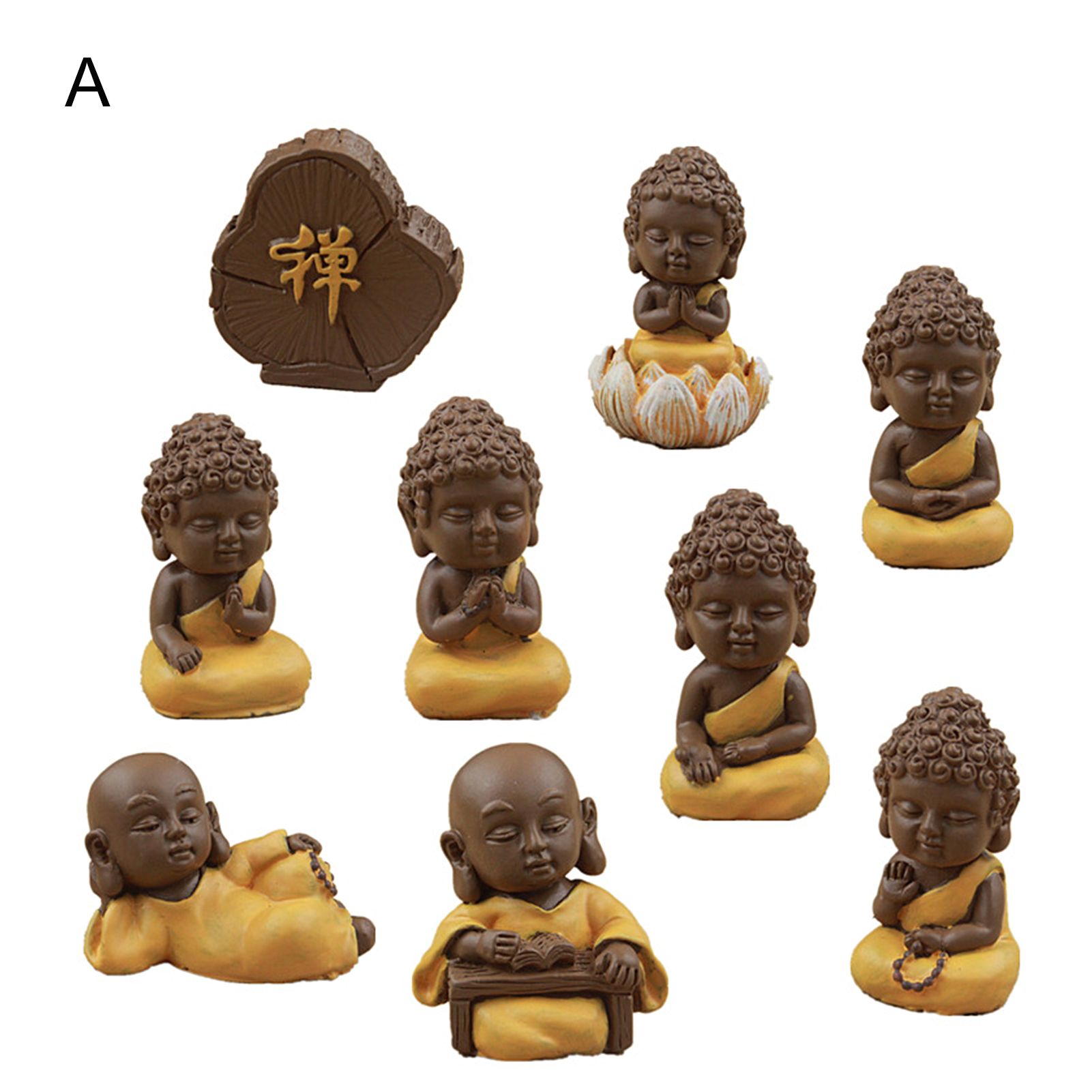 Childrenworld Monk Figurines Colorful Simulation Monk Figurines Ornament