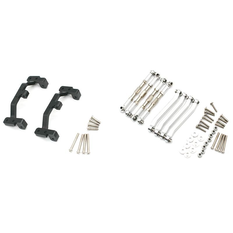 BRADOO- Pull Rods Link Suspension Tie Rod for MN D90 D91 D96 D99 D99S MN90 MN99S 1/12 & Metal Pull Rod Base Seat Bracket