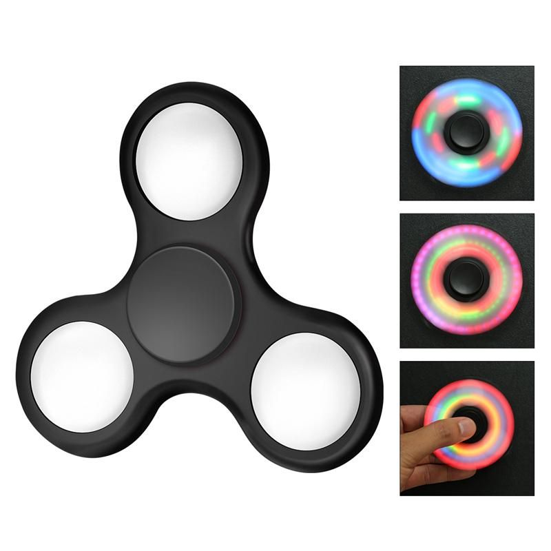 Led EDC Fidget  Finger Gyro Hand Spinner Gadget Tri-Spinner Reduce Stress Tools