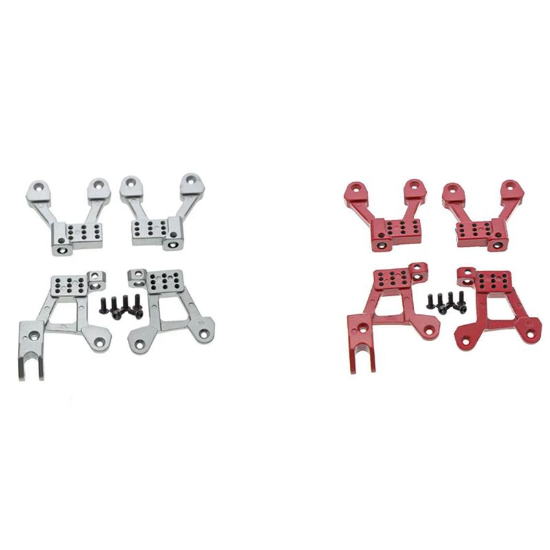 8PCS Metal Front & Rear Shock Damper Towers Mount Hoops for Axial SCX10 II 90046 90047 1/10 2 & 3