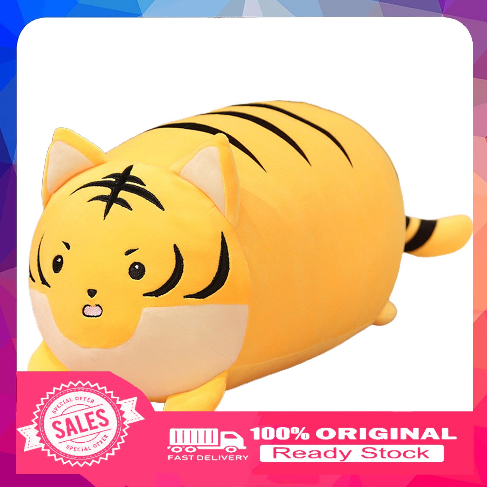 Plush Doll Lightweight Anti-deform PP Cotton Cute Tiger Plush Toy for Kids