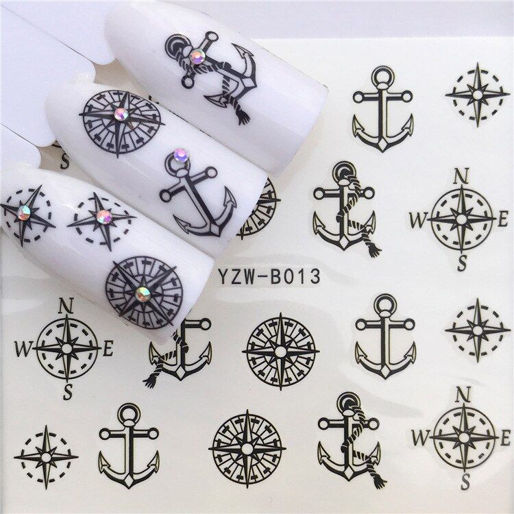 1 Pcs Halloween Skull Nail Sticker Water Decals Women White Flower Cat Butterfly Transfer Nail Art Decoration 29 Styles M3b5