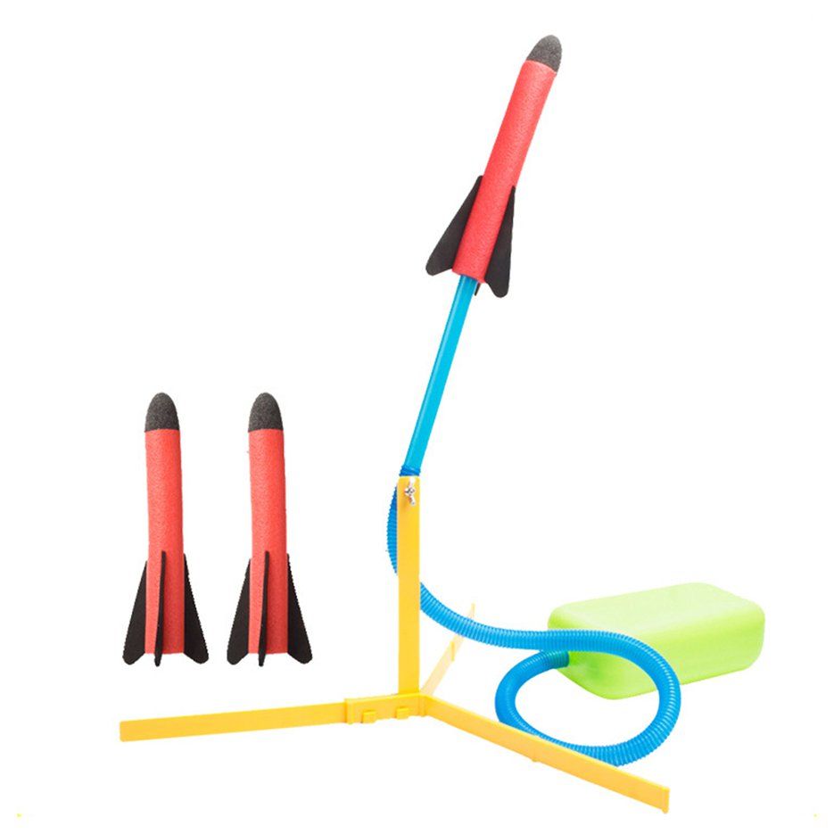 Air Pressed Rocket Launcher Step Pump Children's Foot Toy Rocket EVA-colorful