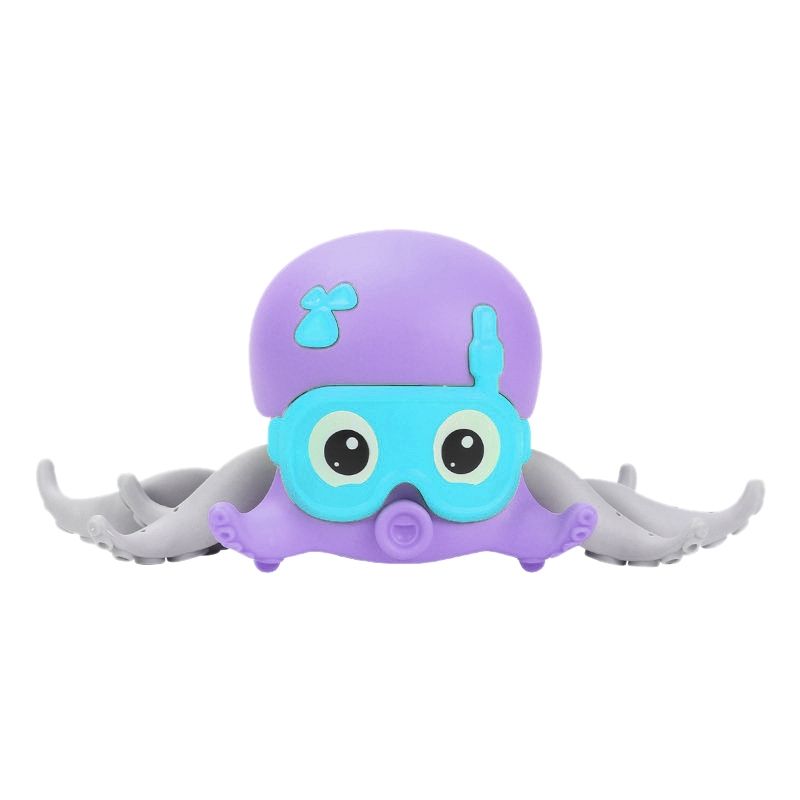 Cute Cartoon Animal Inertial Octopus Crawling Sea Animals Children Playing in Water and Clockwork Beach Bath Toys