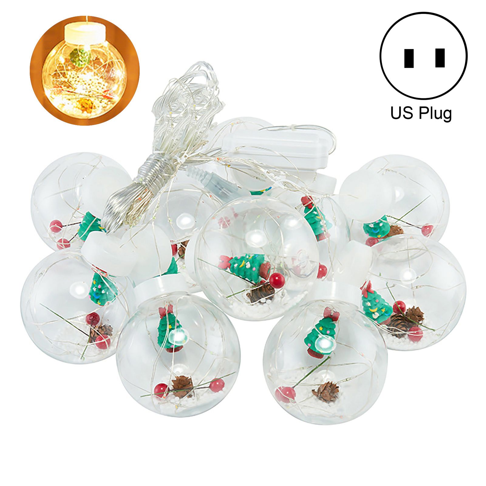 LED Ball Delicate Santa Claus Christ LED Light Ball