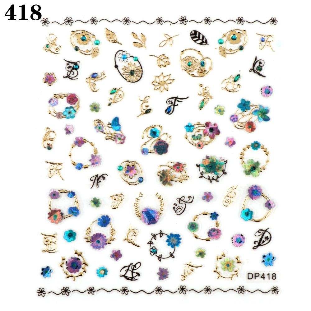 Fashion 3D Nail Sticker Metal Galaxy Star Moon DIY Manicure Transfer Decal God Silver Nail Art Decoration Manicure Tips