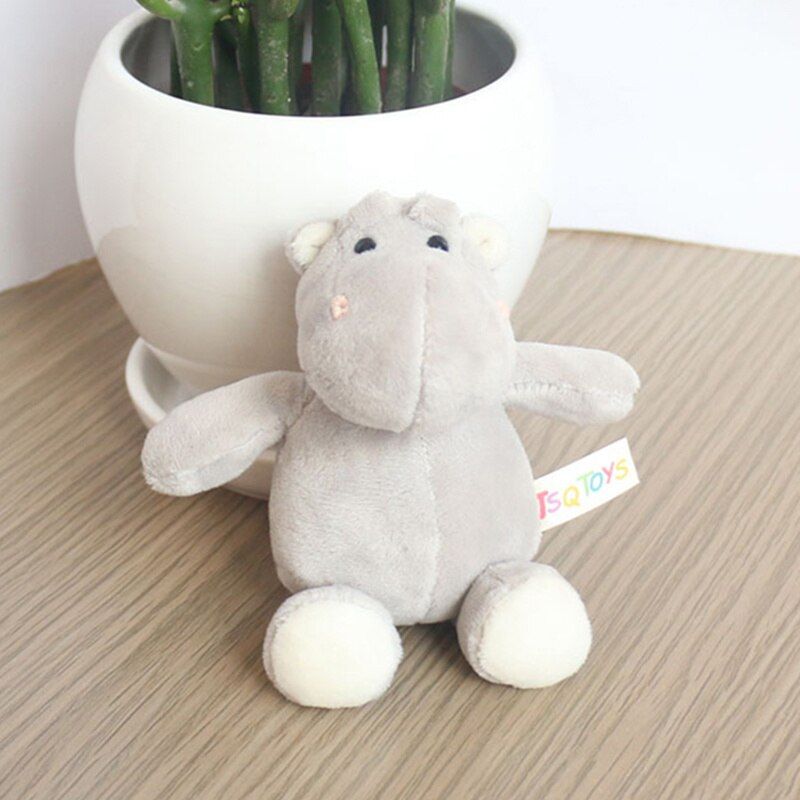 Cute Cartoon Animal Plush Toy Keychain Backpack Keychain 15cm Small Gift Couple Elephant Shar Pei Tiger Schnauzer King Kong 2019
