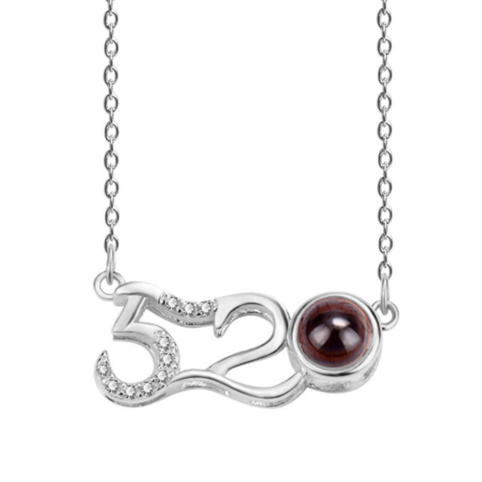 Alloy Love Pendant 100 Languages I Love You Shaking Sounds Clavicle Chain