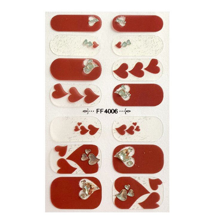 1Sheet 3D Nail Art Sticker  Designs Glass Nail Patch Gradient Blooming Nail Rhinestone Stickers Full Wrap Manicure Decoration