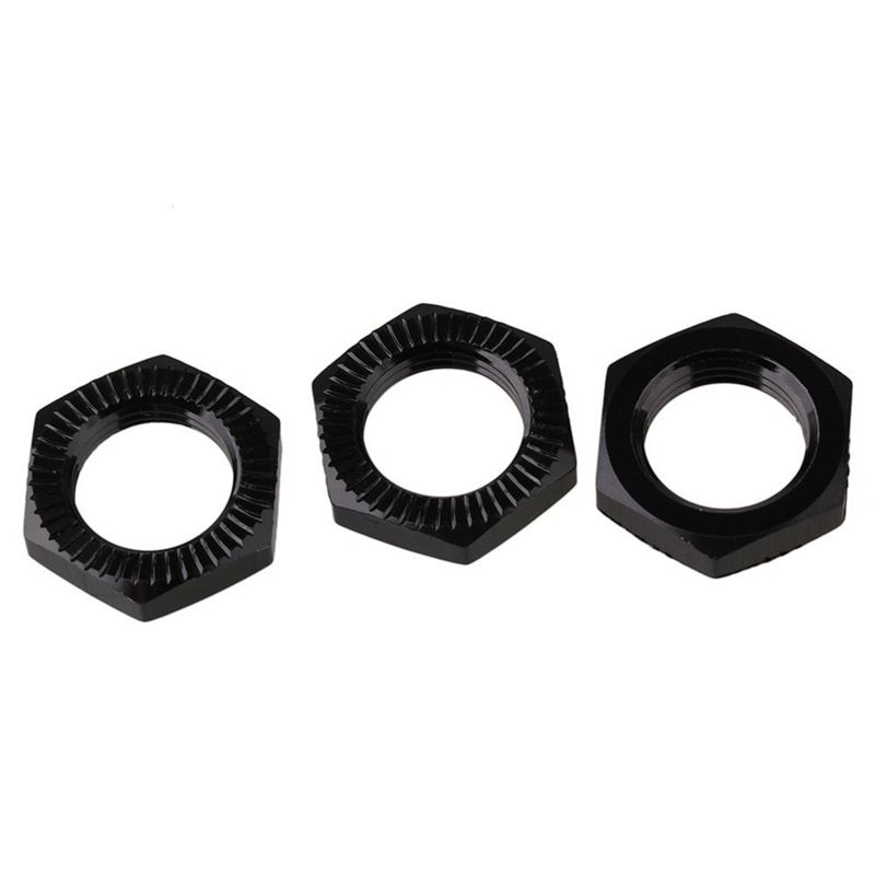 2set 17mm Upgrade Wheel Hex Hub Nut Cover N10177 for RC1:8 Model Car,Black & Red