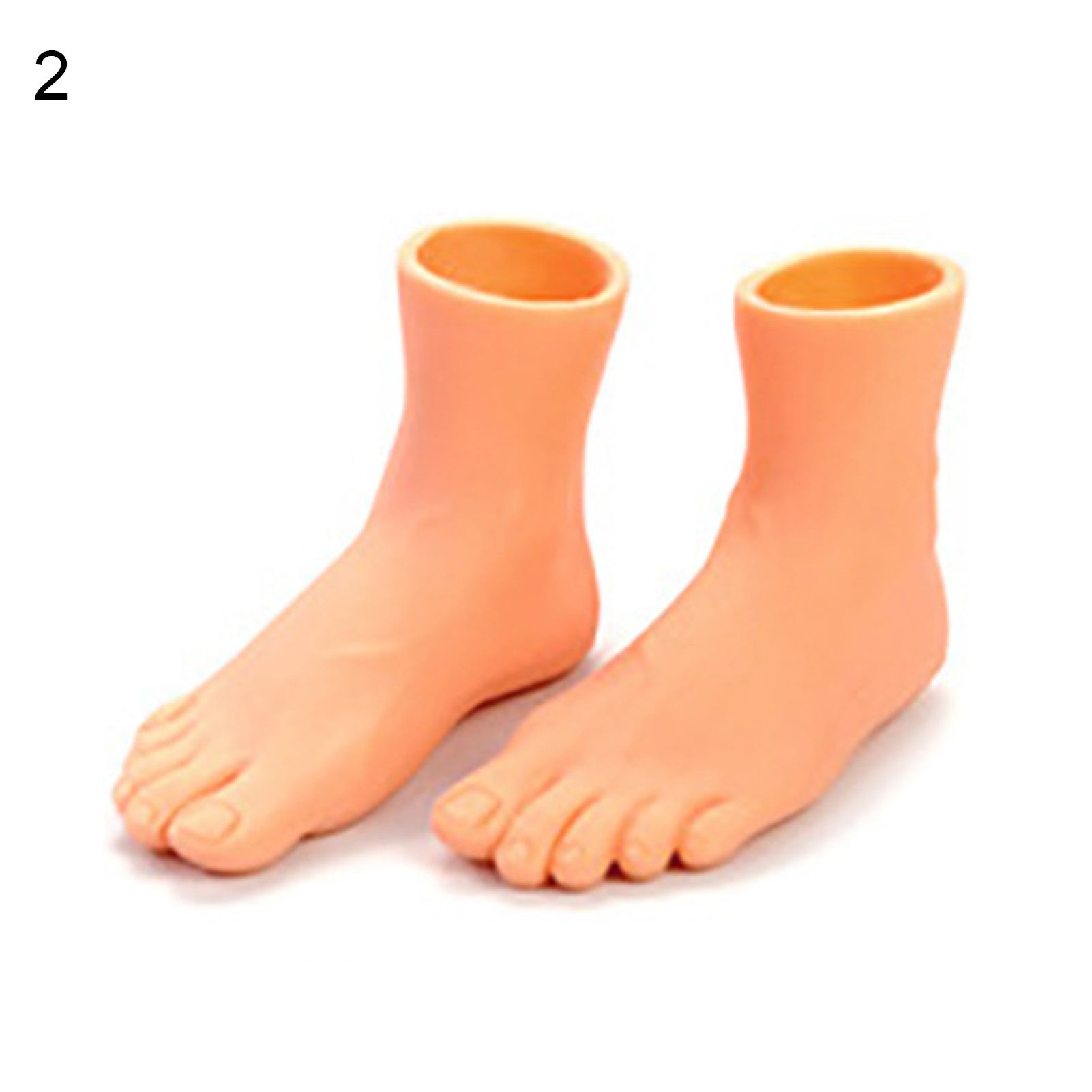Greenhome 2Pcs Mini Finger Foot Puppet Left Right Hands Model Doll Child Baby Favor Toy