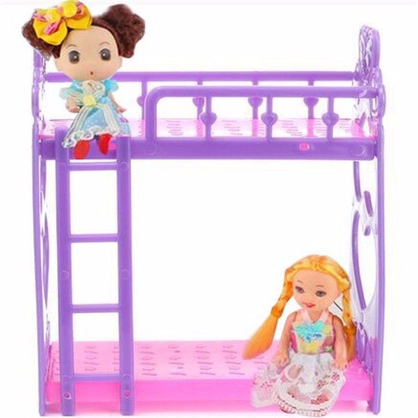 Interesting Plastic Bunk Bed w/ Ladder 1:6 For Barbie Doll's House Dollhouse Furniture