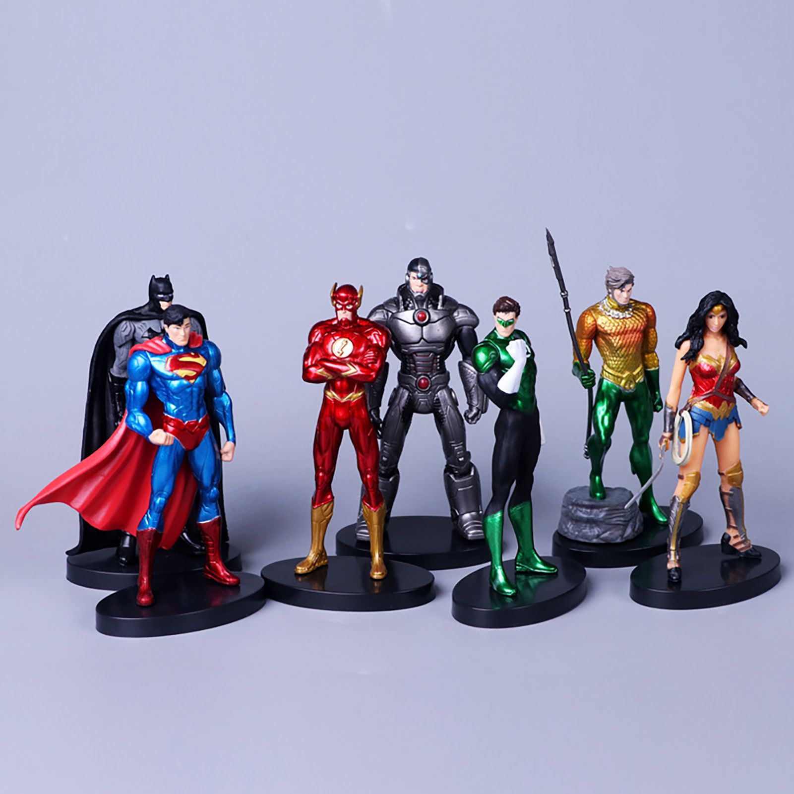 Livecity 7Pcs Display Mold Anime Super Heroes Design Desktop Decor Ornament PVC Figure Model for Desktop