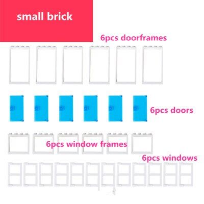 DIY Classic Blocks Accessories Window Car Wheels Flower Complement Base Blocks Educational Bricks Learning Toys For Children