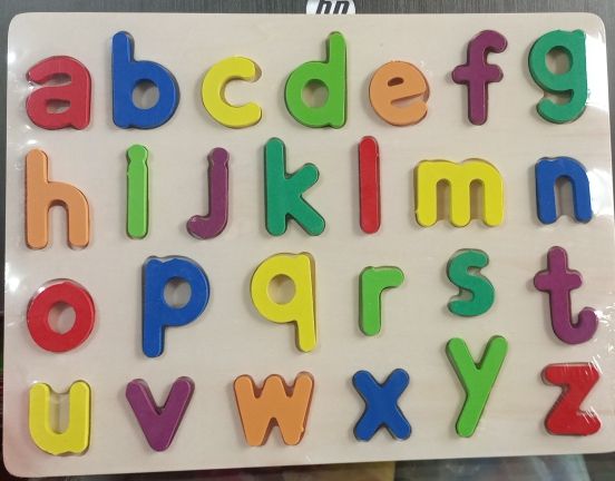 A B C a b c Wooden Education Puzzle For Kids - Multicolor