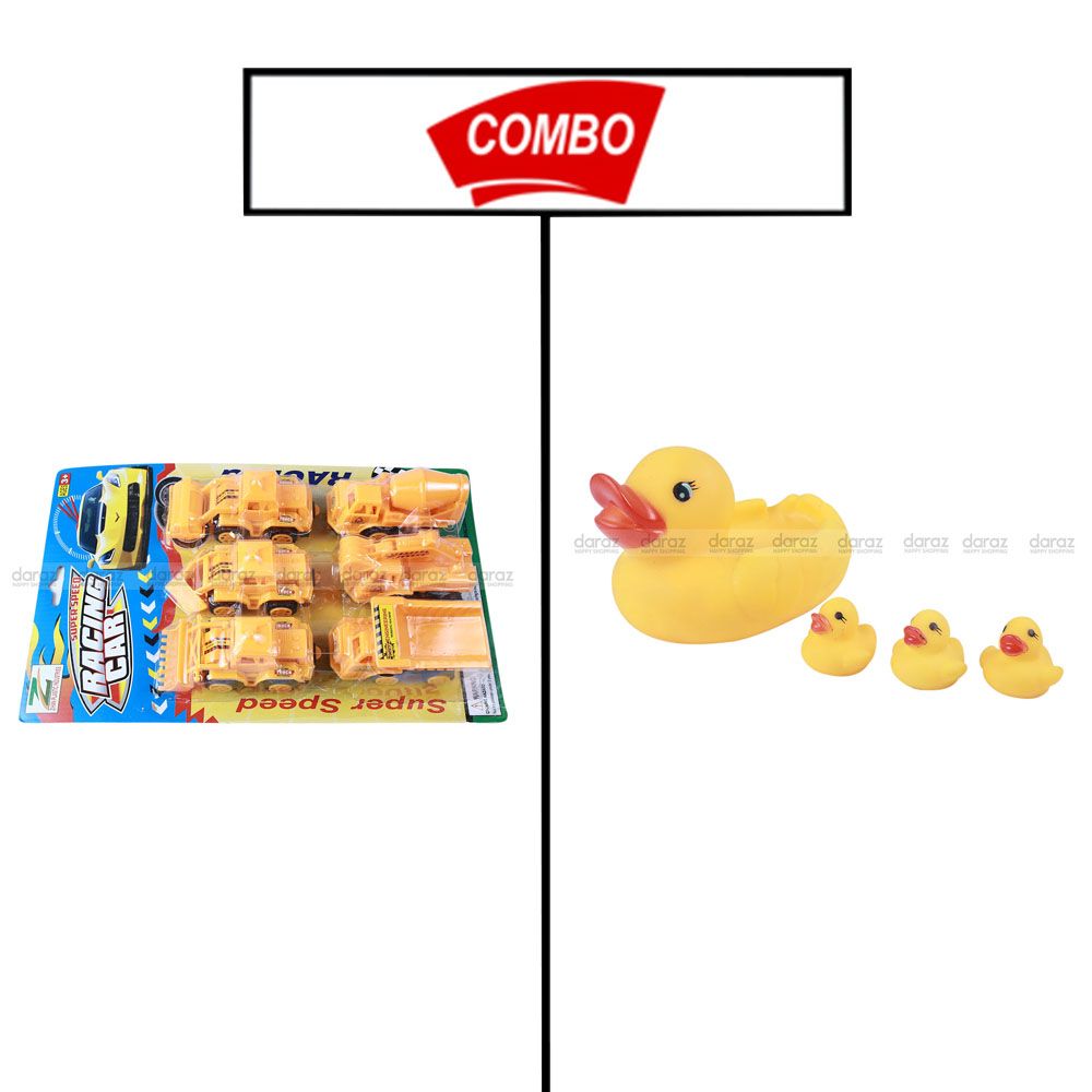 CONSTRUCTION TRUCK SET & DUCK SET TOYS FOR KIDS COMBO PACK