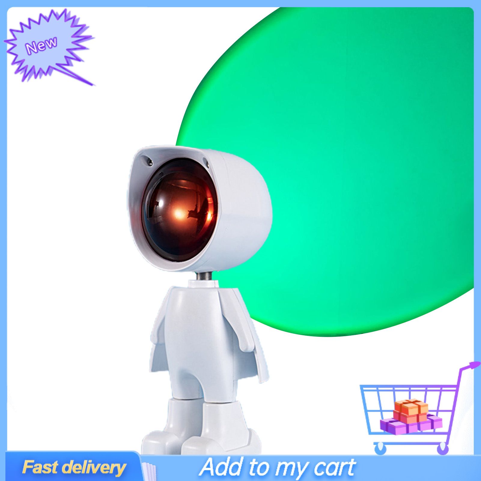 Floor Lamp Stepless Dimming 360 Degree Rotation Plastic Sunset Light Rainbow Lamp for Home
