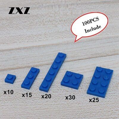 100pcs Construction Building Blocks Set Children Brick Parts Mix 5 Sizes Model Building Eduational Kids Toy