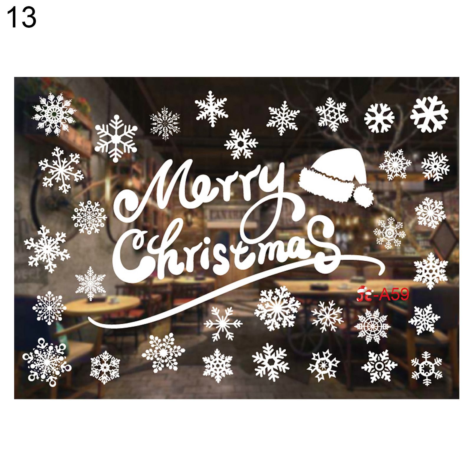 Decals Christmas Elements Pattern Christmas Window Decorations