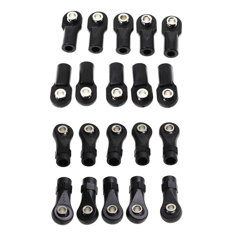 20 Pcs Plastic M4 Rod End Link Linkage Balls Joint Head for 1/10 RC Car,B & C