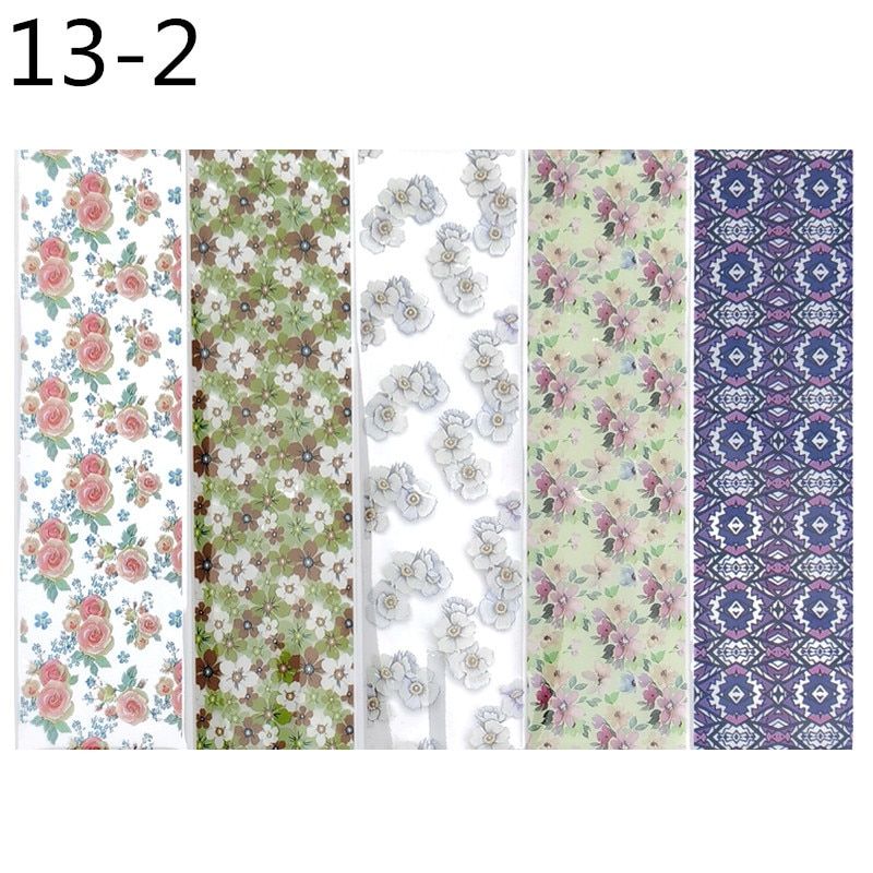 5 Colors/pack Starry Sky Nail Foils Sticker 40*150mm Colorful Manicure Nail Art Transfer Sticker Nail Art Decoration