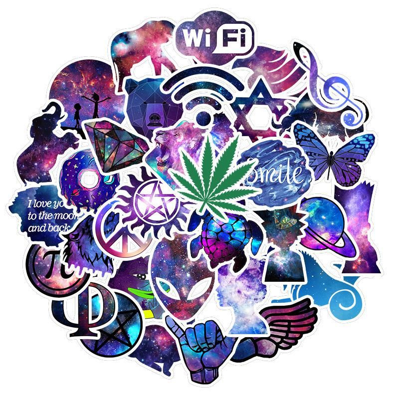 50Pcs VSCO Stickers Girl Cool Laptop Anime Cartoon Stickers Pack For Skateboard Car Decal Christmas Kids Toys Waterproof Sticker