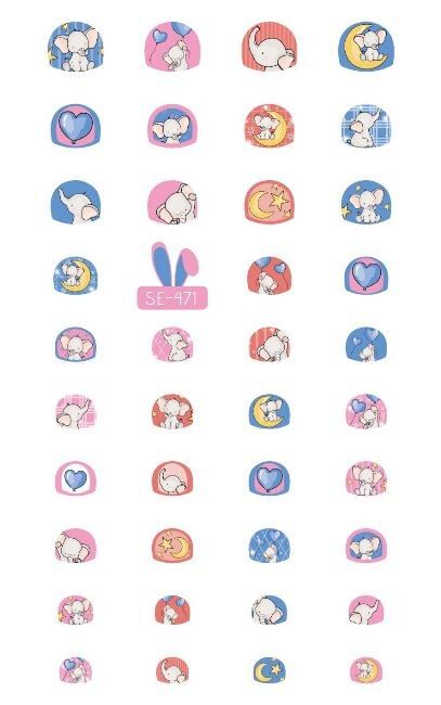 Rocooart Beauty Multi Pattern Art Cartoon Children Nail Sticker Adhesive Nail Art Tattoo Temporary Nail Tips Decals Decoration