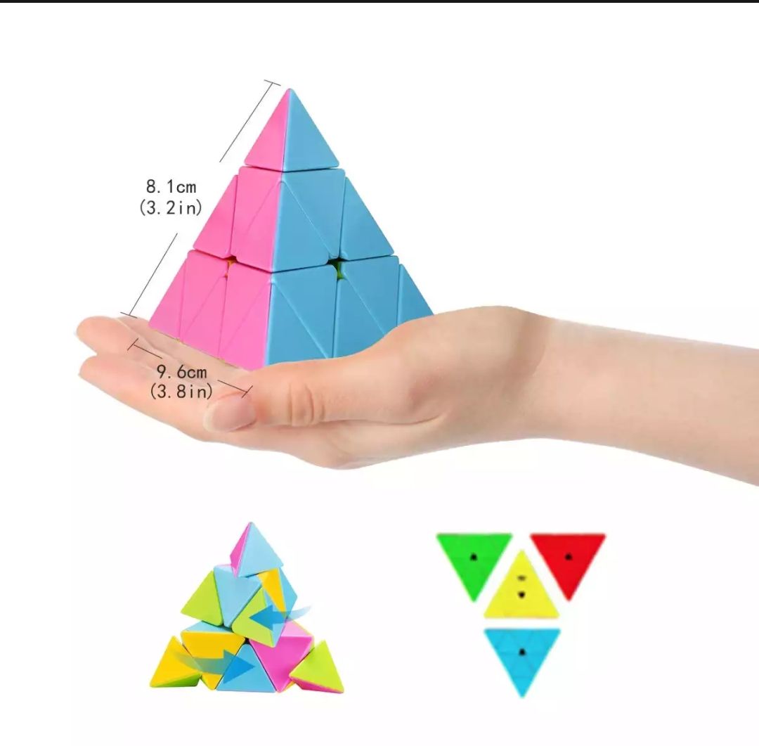 pyramid Magic Cube Rubik's Cube Speed Cube Puzzle Toy brainteaser Game – multicolor