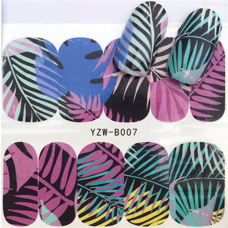 YWK 1 PC  Summer  Beauty Slider/Flower/Fruit Water Transfer Sticker Nail Art Decals DIY Fashion Wraps Tips Manicure Tools