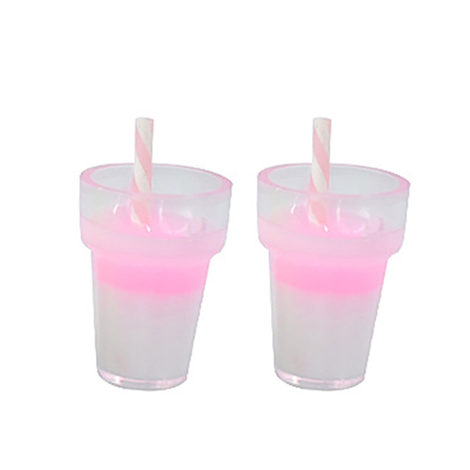 2Pcs Smooth Handicraft Toys Mini Resin Drink Cups Ornament Gifts for Decor