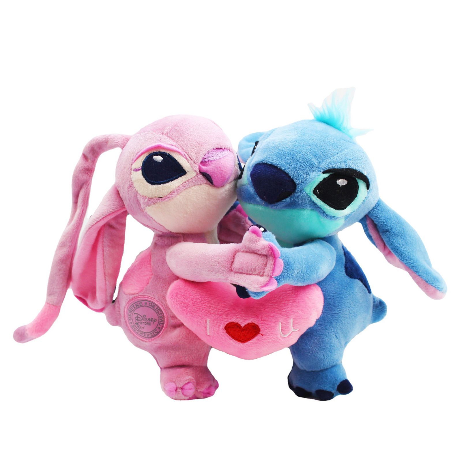 1Pair Disney Stuffed Toy Fluffy Smooth Texture Decoration Lilo Stitch Movie Cartoon Stuffed Plush Toy for Student