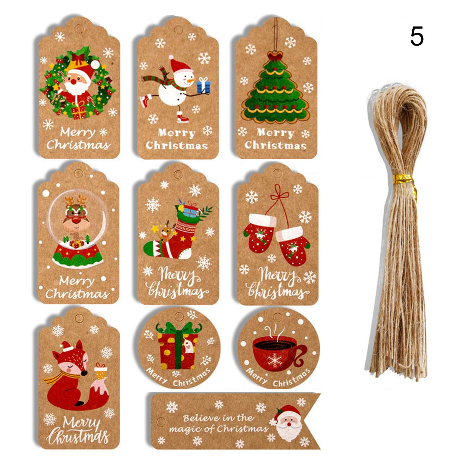 Hanging Labels Christmas Themed Fine Texture Hanging Labels