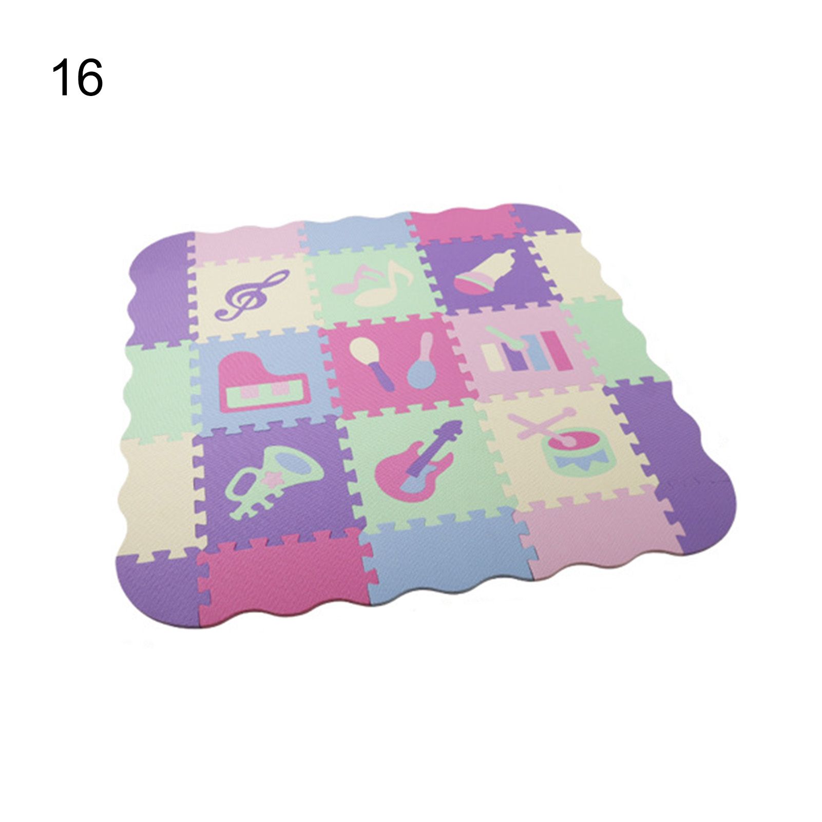 1 Set 30cm x 30cm Baby Play Mats with Surrounding Fences Educational Toy EVA Jigsaw Mats Baby Crawling Mat for Toddler