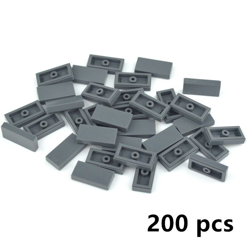 100pcs DIY Building Blocks Thin Figure Bricks Smooth 1x2 Educational Creative Size Compatible all Brand Toys for Children